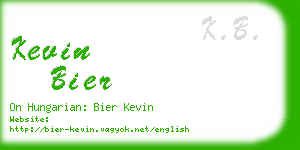 kevin bier business card